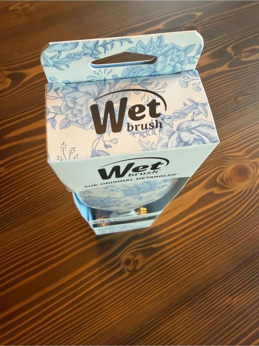 Wet Brush Original Detangler - Blue Floral on White
